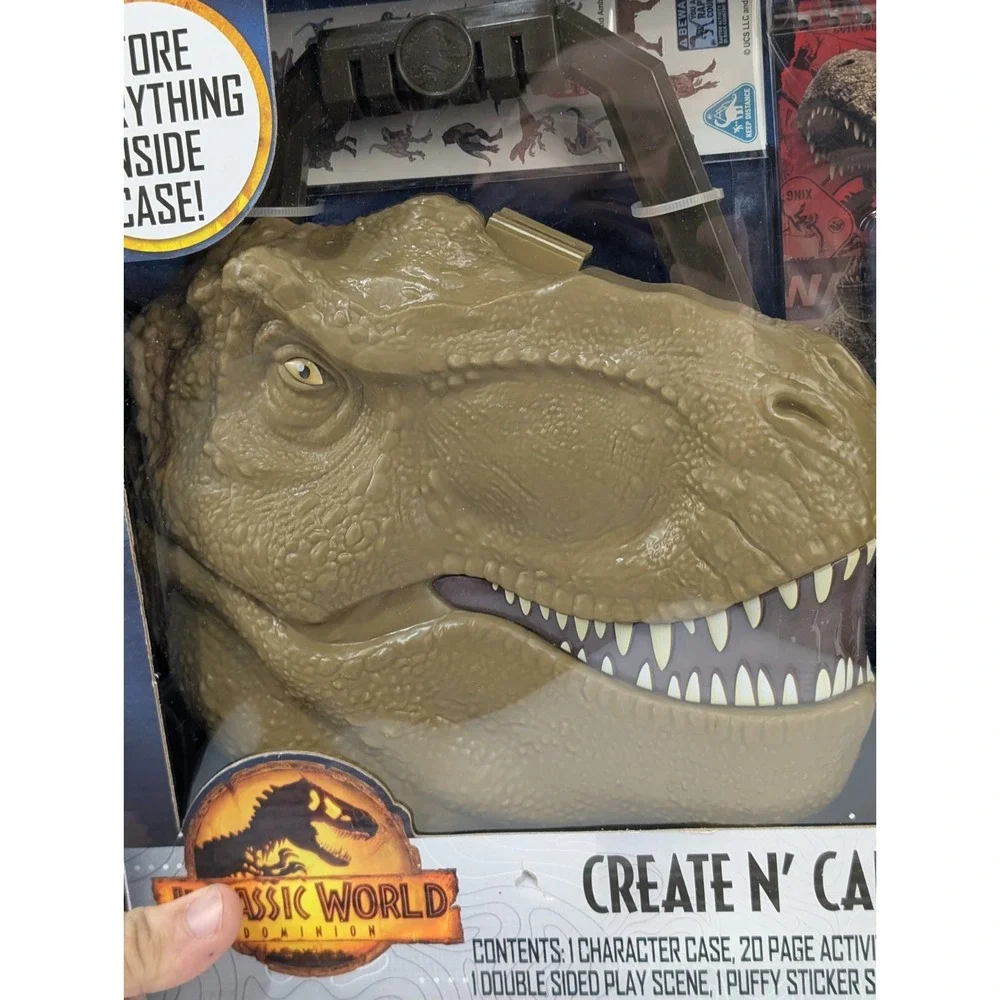 Dinosaur Jurassic World Kids Create N' Carry Creativity Set With Carry Case New